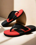 Premium Red & Black Flip-Flops