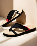 Premium Black & Skin Flip-Flops