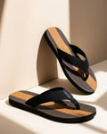 Premium Black & Beige Flip-Flops