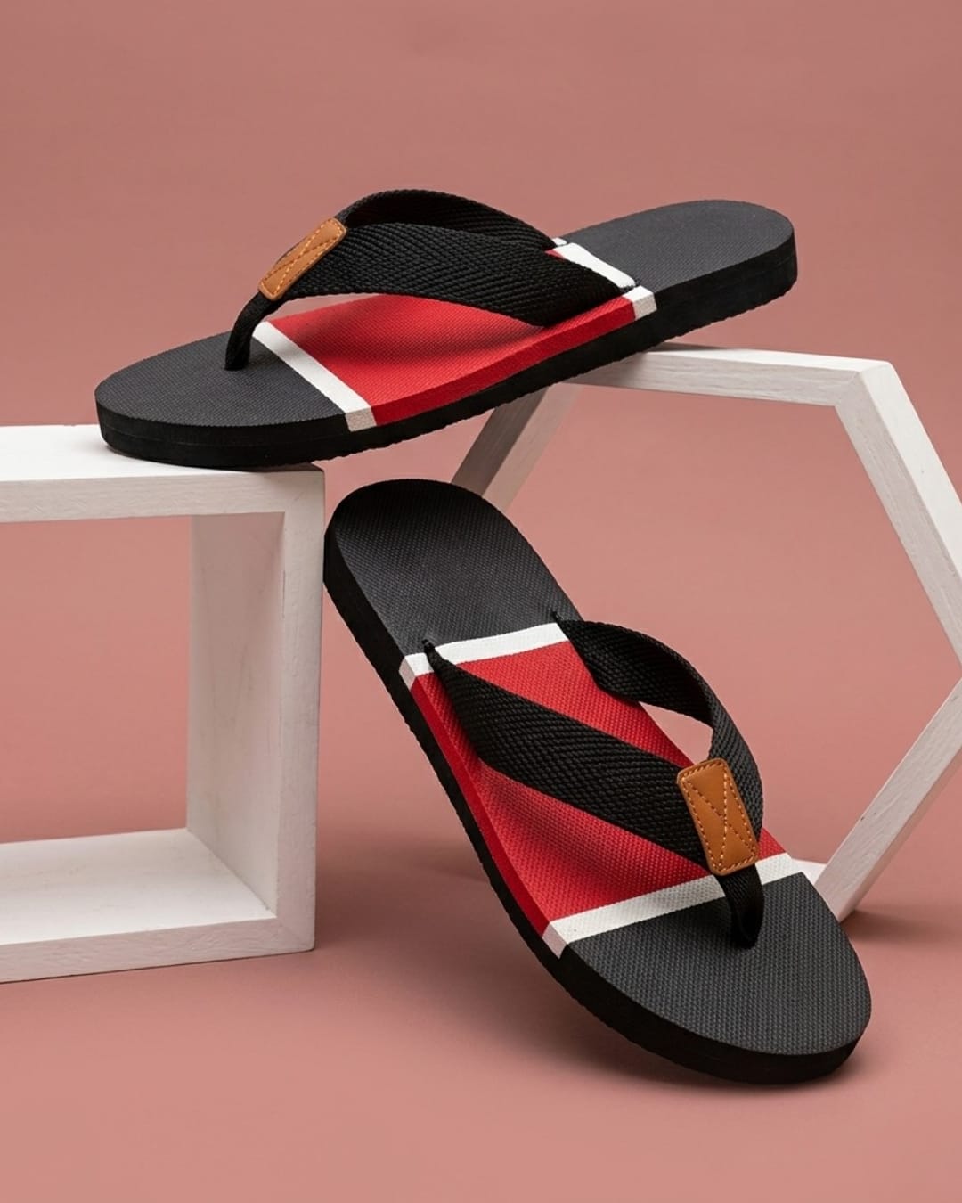 Red & Black Flip-Flops
