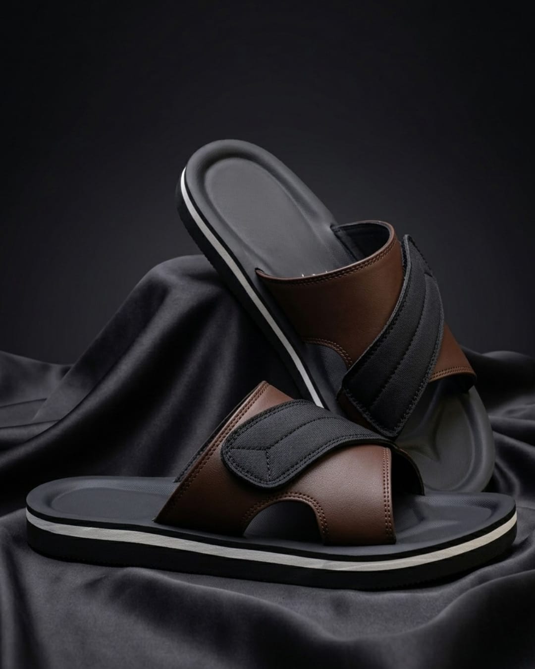Premium Black & Brown Slides